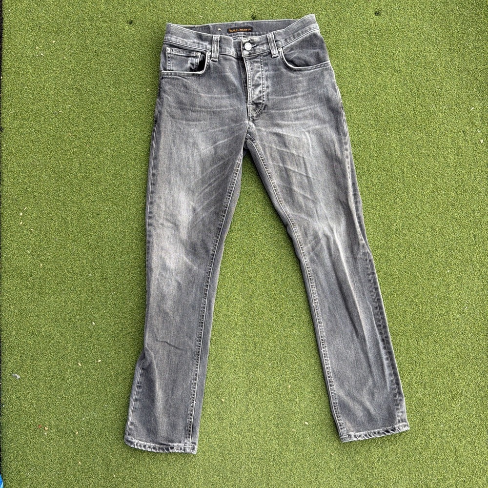 Nudie Grim Tim Shimming Grey Jeans Size 29/30 (True 28/29)